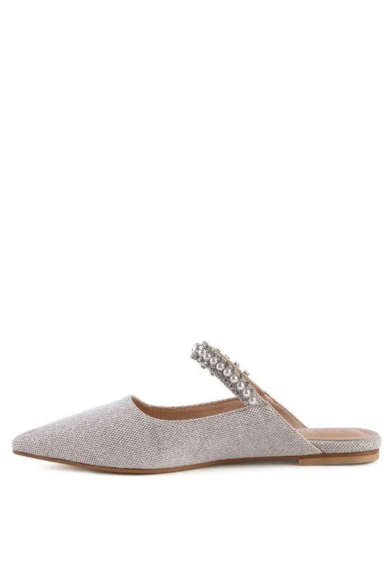 Geode Mary Jane Embellished Mules