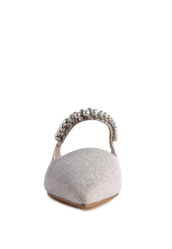 Geode Mary Jane Embellished Mules