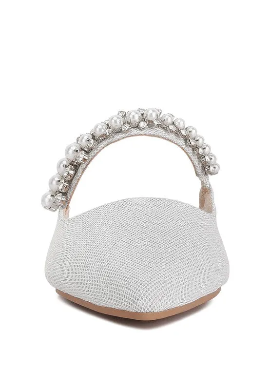 Geode Mary Jane Embellished Mules