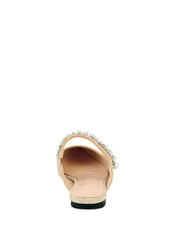 Geode Mary Jane Embellished Mules