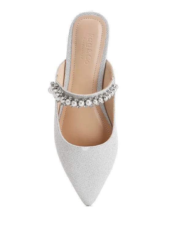 Geode Mary Jane Embellished Mules