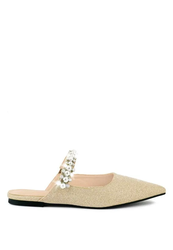 Geode Mary Jane Embellished Mules