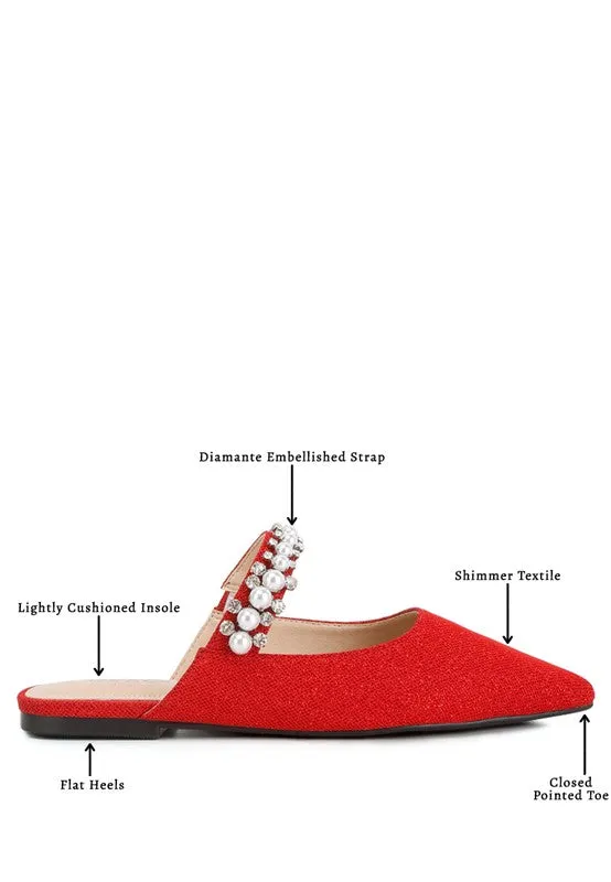 Geode Mary Jane Embellished Mules