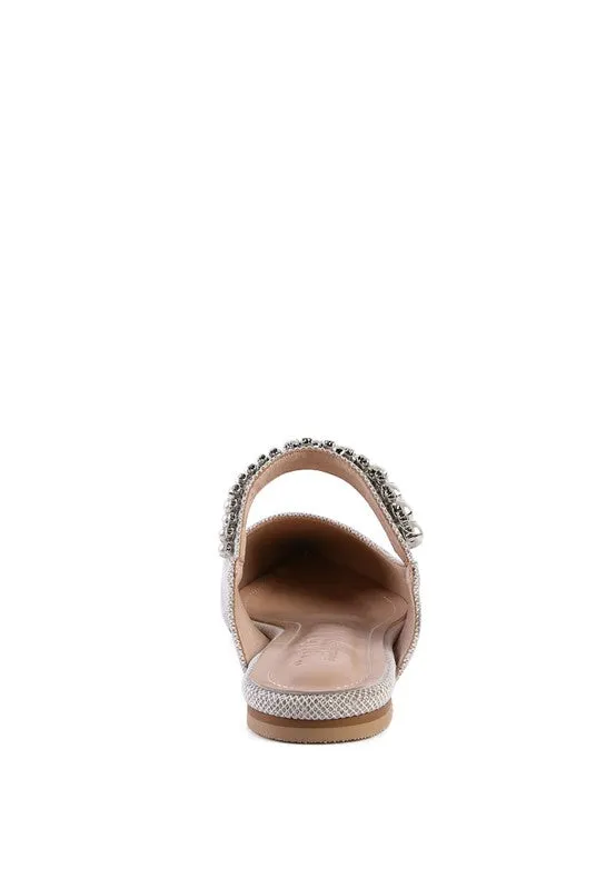 Geode Mary Jane Embellished Mules
