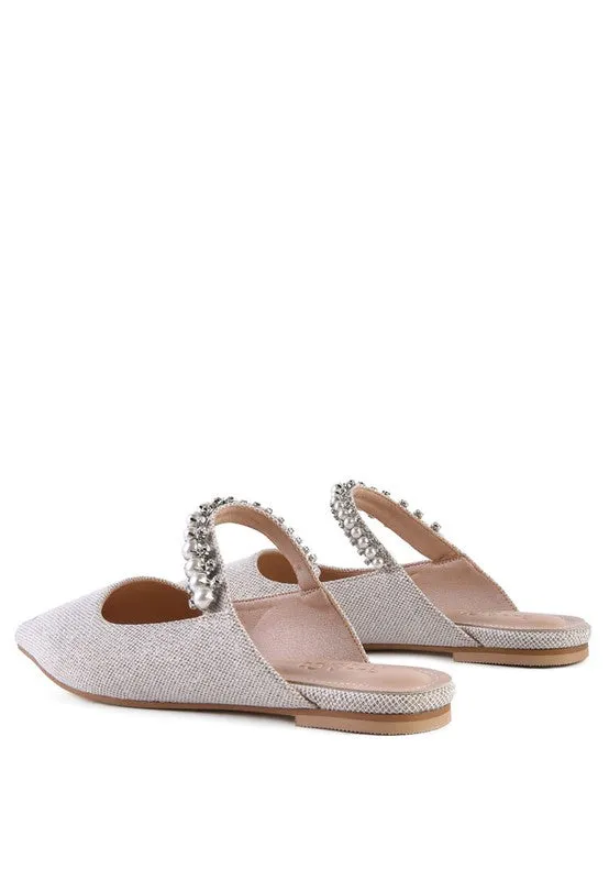 Geode Mary Jane Embellished Mules