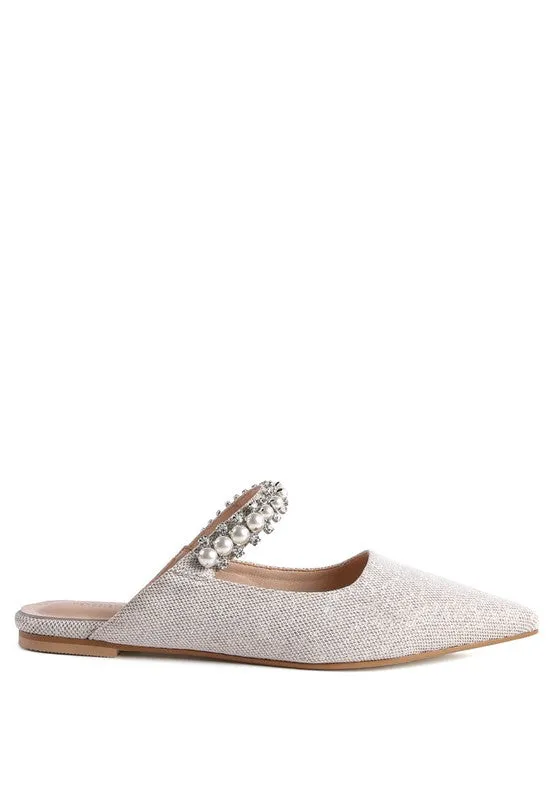Geode Mary Jane Embellished Mules