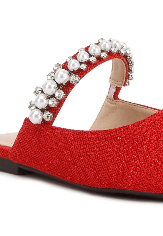 Geode Mary Jane Embellished Mules