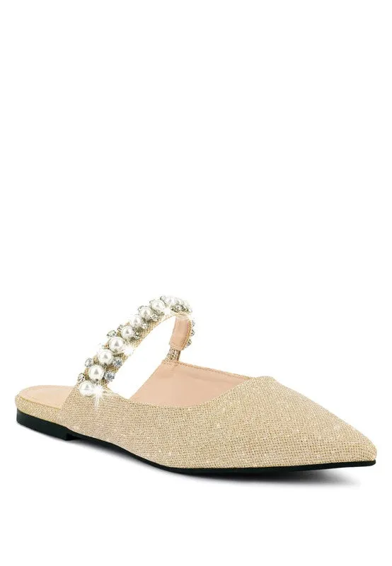 Geode Mary Jane Embellished Mules