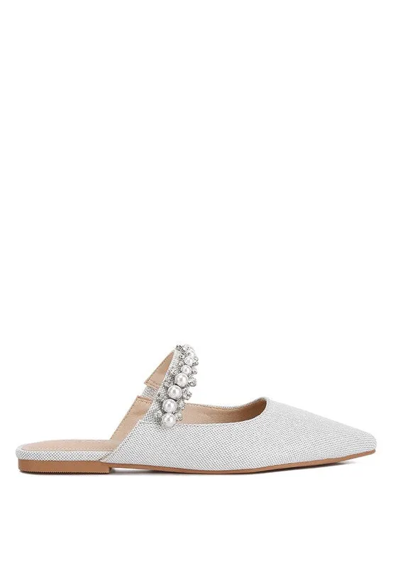 Geode Mary Jane Embellished Mules