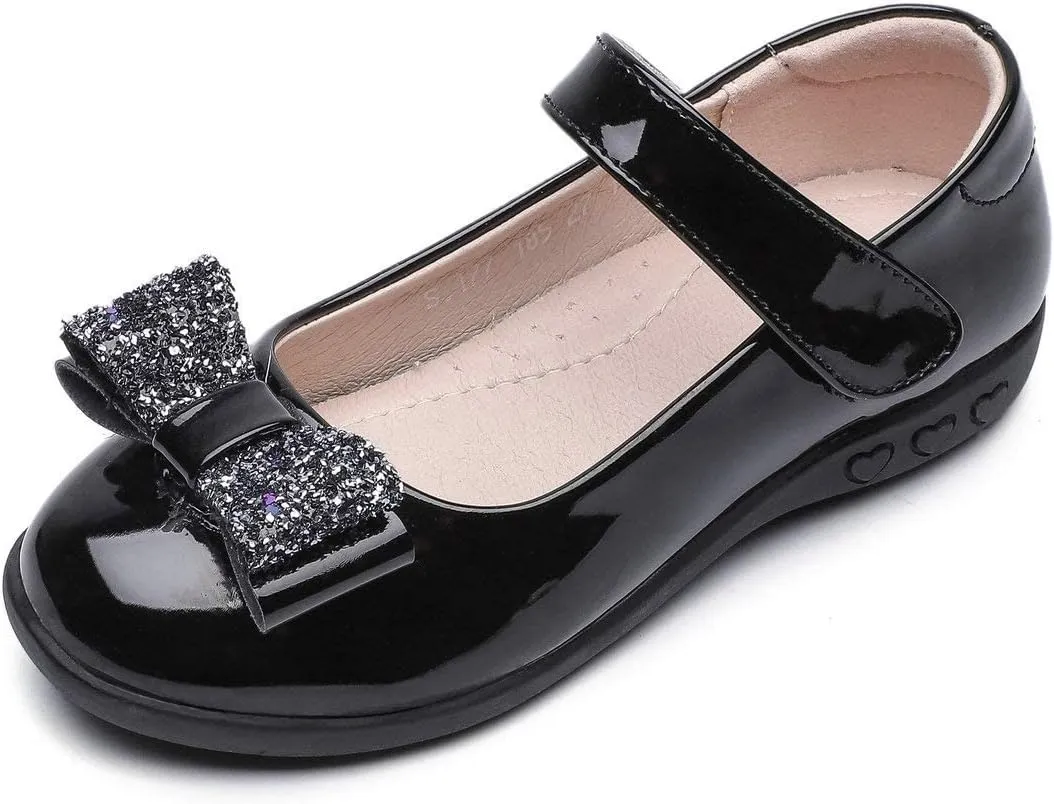 Girls Mary Jane Strap School Uniform Dress Flat Ballet Shoes