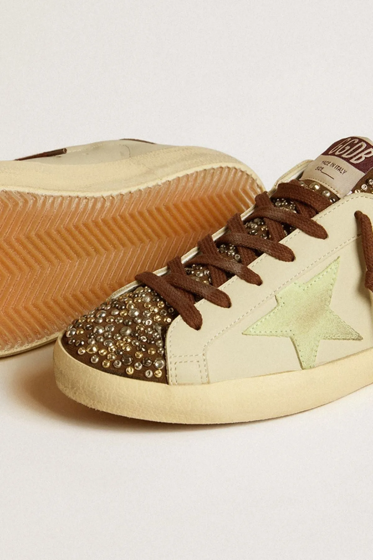 Golden Goose Super Star Sneaker - Sand/ Brown