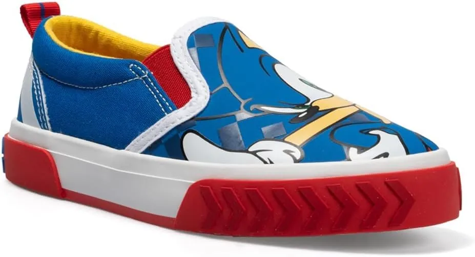 Ground Up Sega Sonic and Shadow Slip On Shoes for Boys
