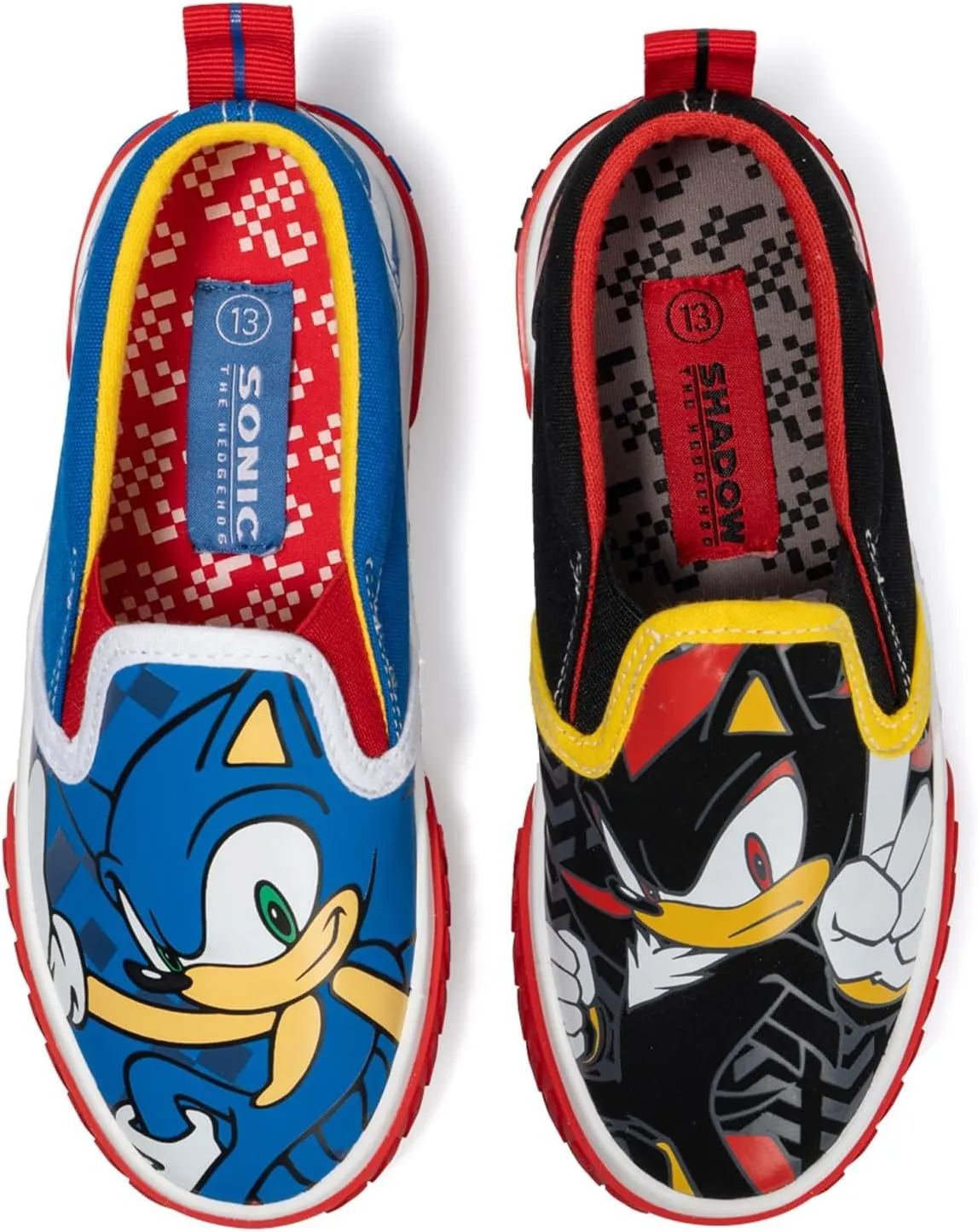 Ground Up Sega Sonic and Shadow Slip On Shoes for Boys