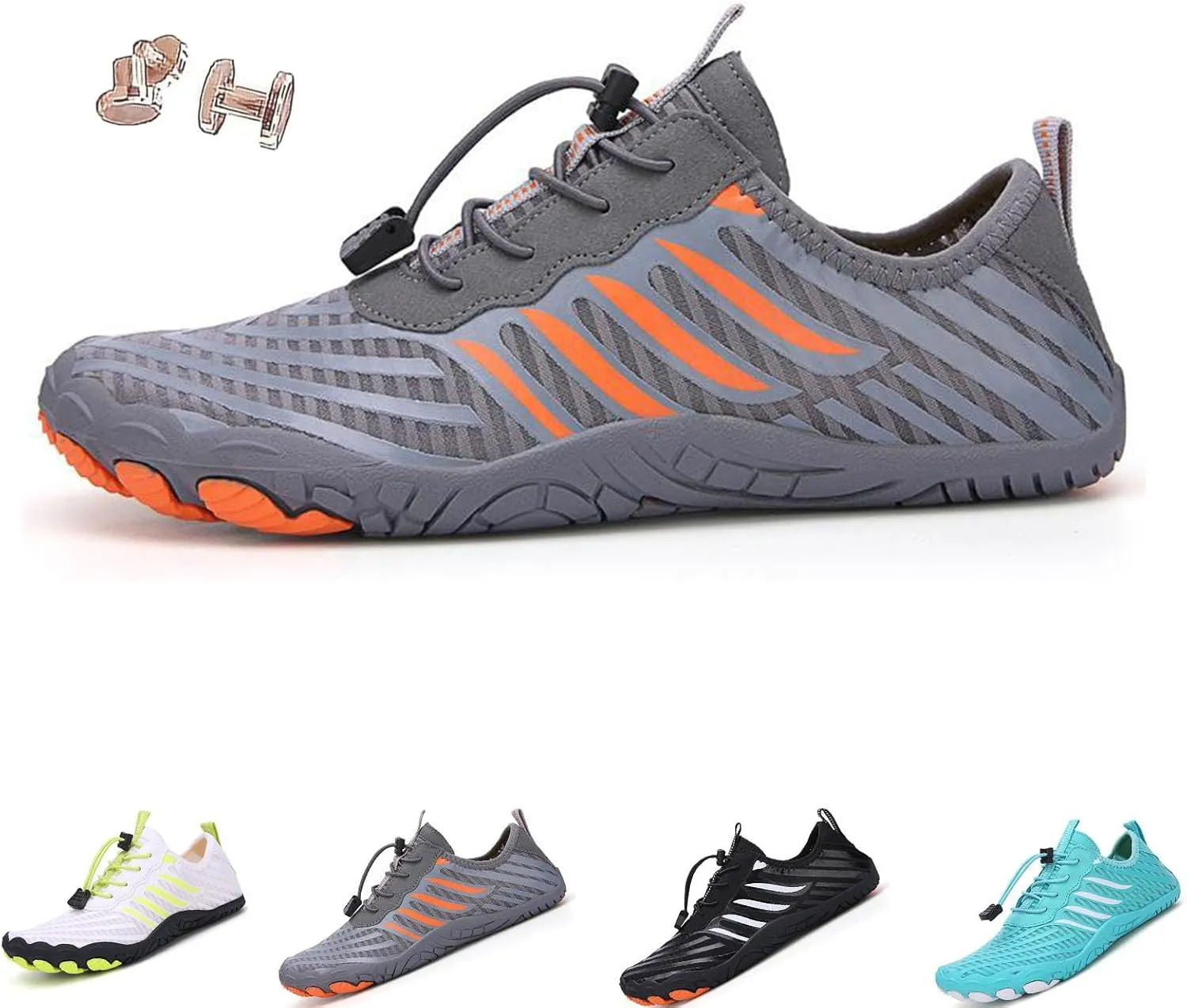 Grounded Footwear for Women, Grounding Allround Barefoot Shoes, Waterproof Trail Running Healthy & Non-Slip Barefoot Shoes, Slip-On Unisex Quick Dry