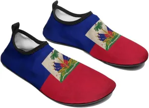 Haiti Flag Haitian Men Women Water Shoes Quick Dry Barefoot Shoe Beach Surfing Swim Pool Yoga Sock