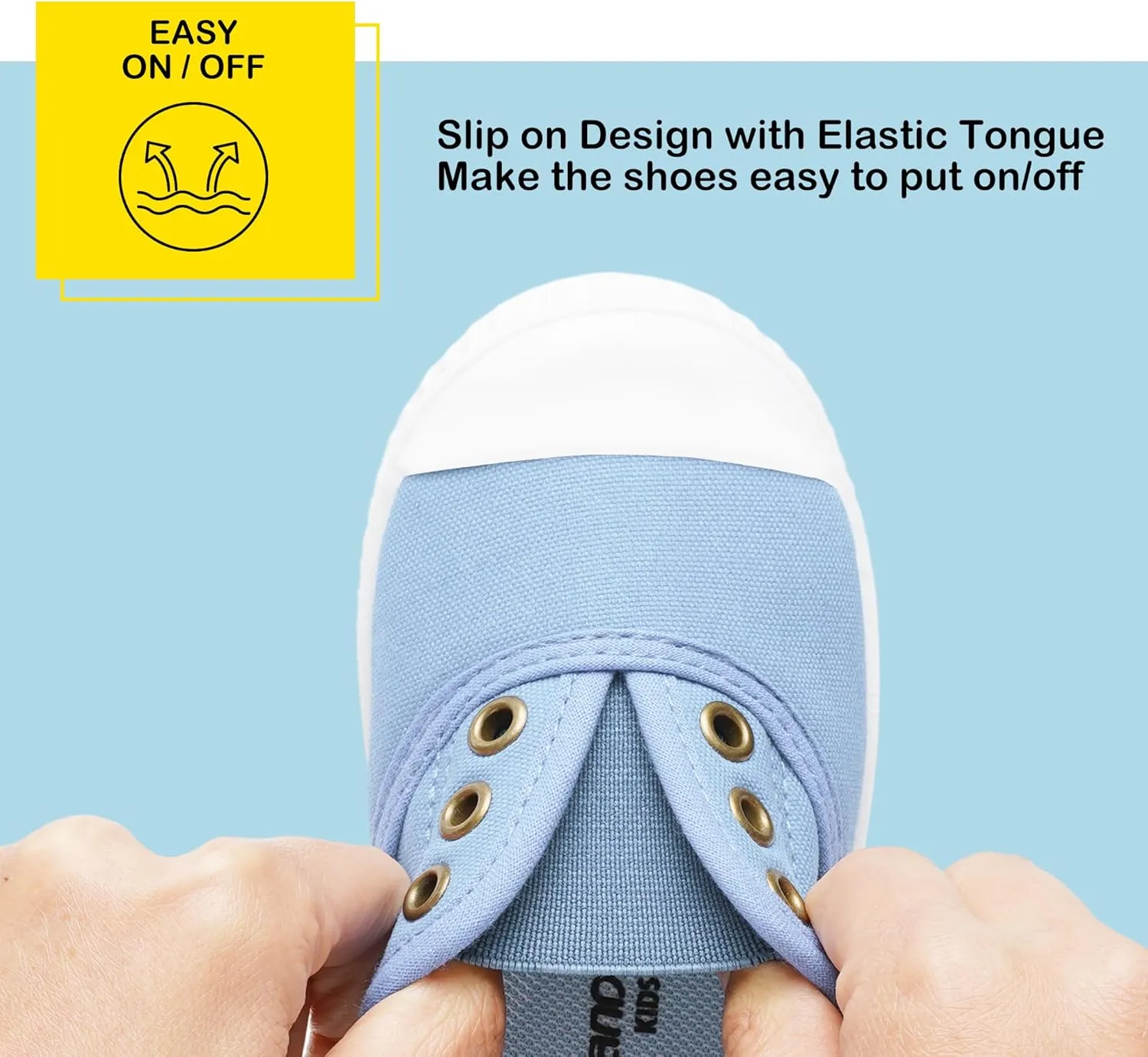 Harvest Land Kid Slip On Sneakers Toddler Comfortable Canvas Shoes for Boys Girls Light Tennis Shoes Children Fashion Shoes