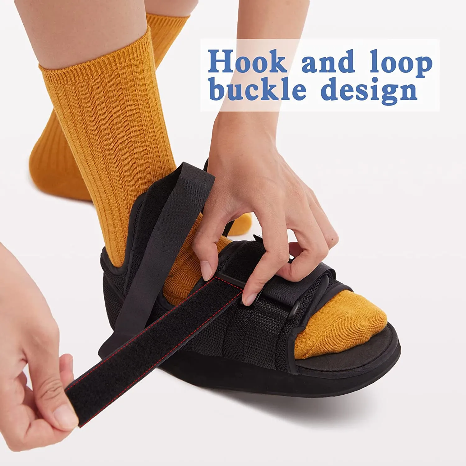 Heel Wedge Healing Shoe Post Op Shoe Lightweight Heel Relief Medical Orthopedic Foot Brace Off-loading Shoes for Heel or Ankle Pain Ulcerations Feet Wounds for Men and Women (X-Large)