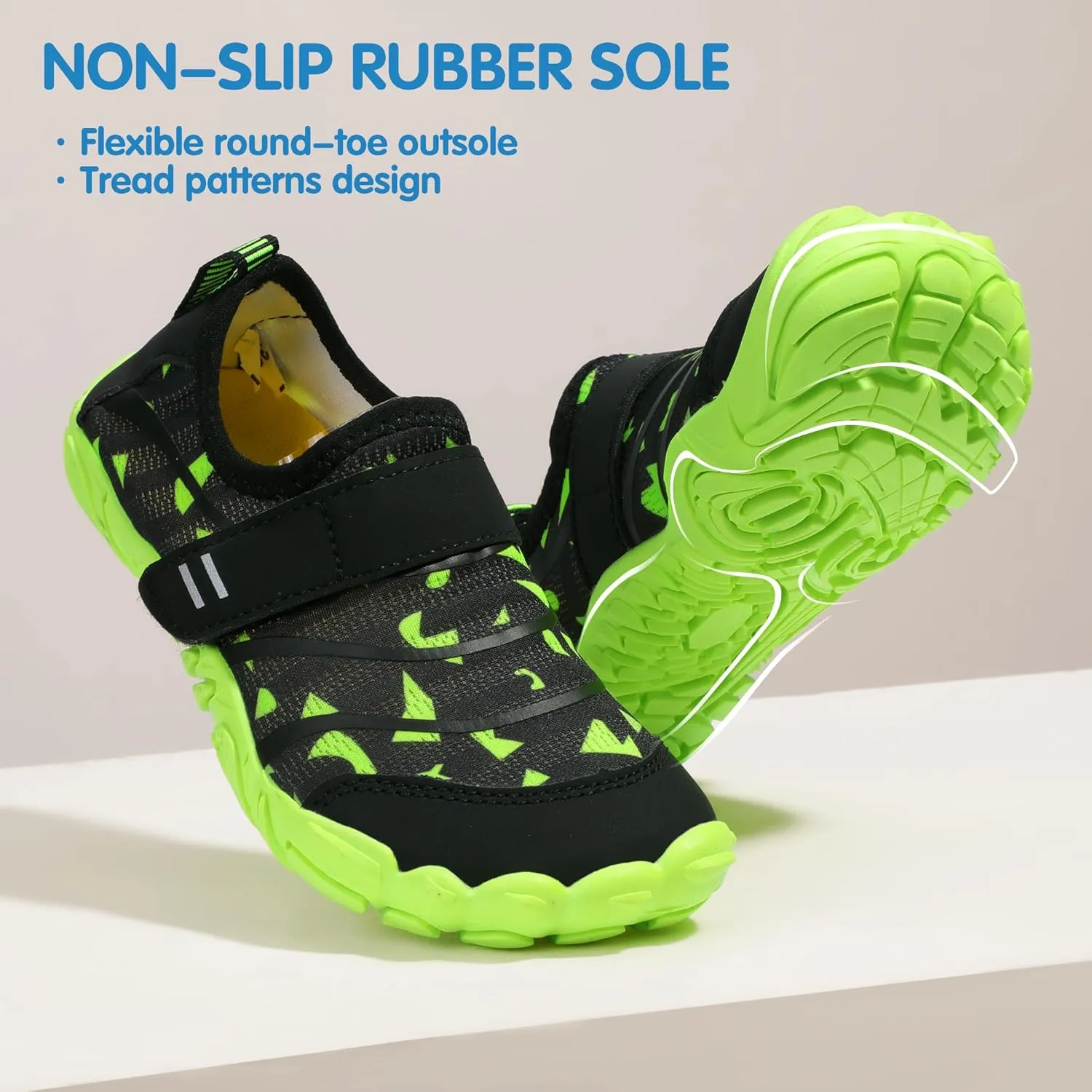 Hehainom Kids Water Shoes Girls Boys Quick Dry Barefoot Lightweight Sport Aqua Beach Pool Swim Shoes