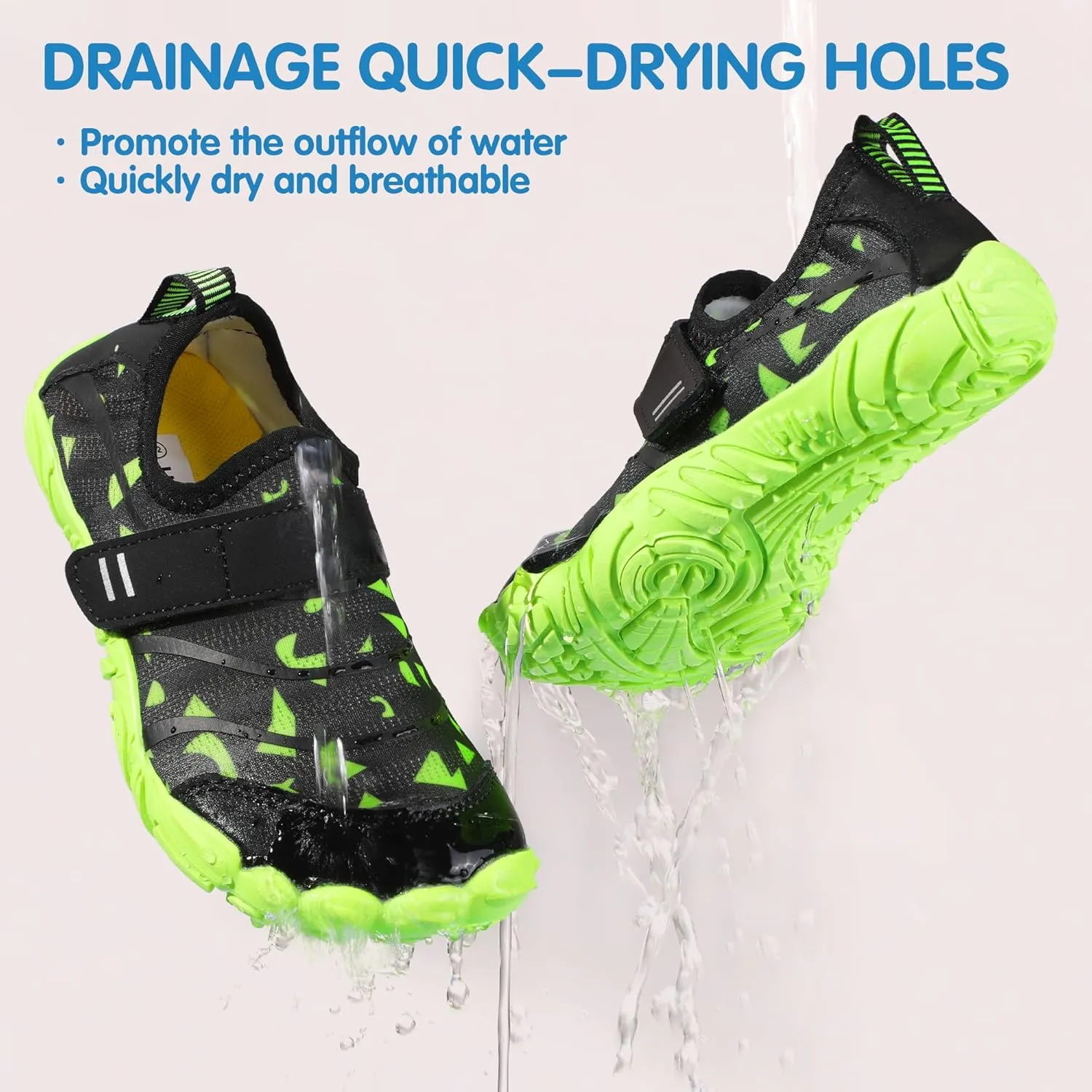Hehainom Kids Water Shoes Girls Boys Quick Dry Barefoot Lightweight Sport Aqua Beach Pool Swim Shoes