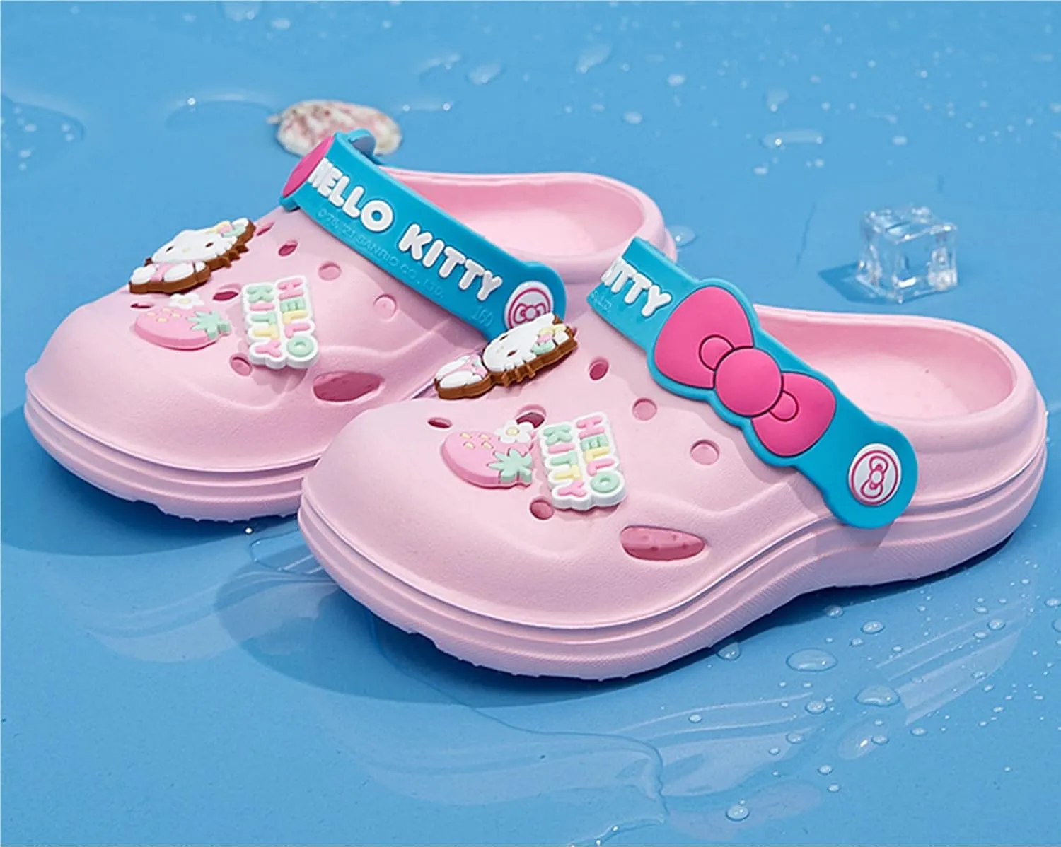 Hello Kitty Clogs Slip on Water Shoes Casual Summer for Girls Kids Children