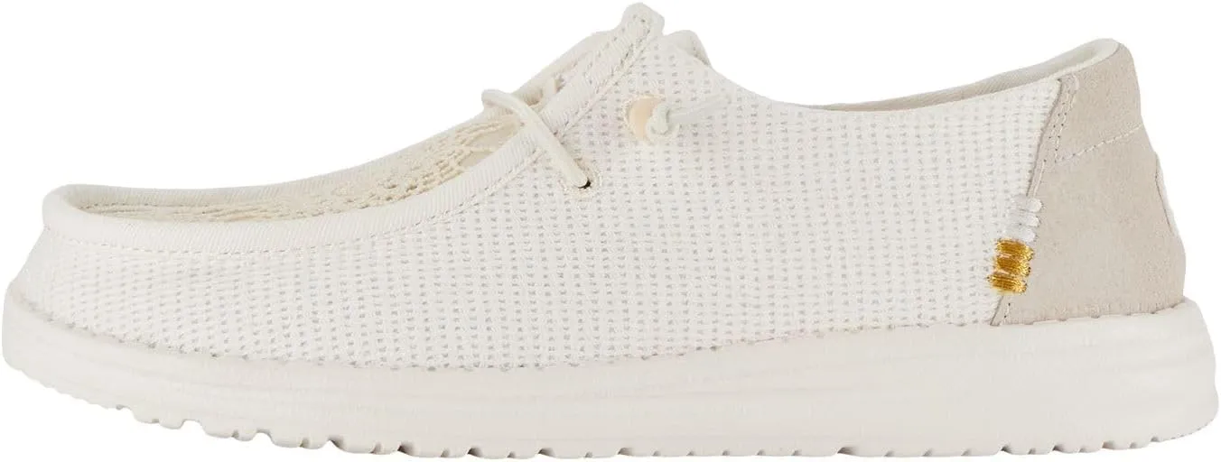 Hey Dude Women's Wendy Crochet Ivory Size 11 | Women's Shoes | Women Slip-on Loafers | Comfortable & Light-Weight