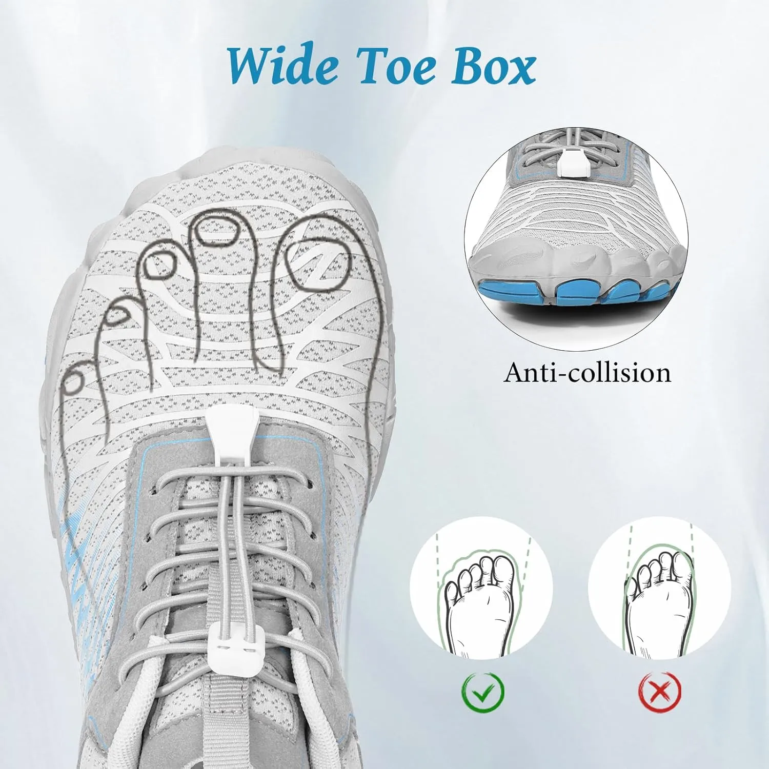 Hike Barefoot Shoes, Pro Barefoot Shoes Women Men Footwear, Athletic Hiking Minimalist Water Shoe Breathable Quick Dry Zero Drop Trail Running Shoe with Non-Slip Sole & Wide Toe Box