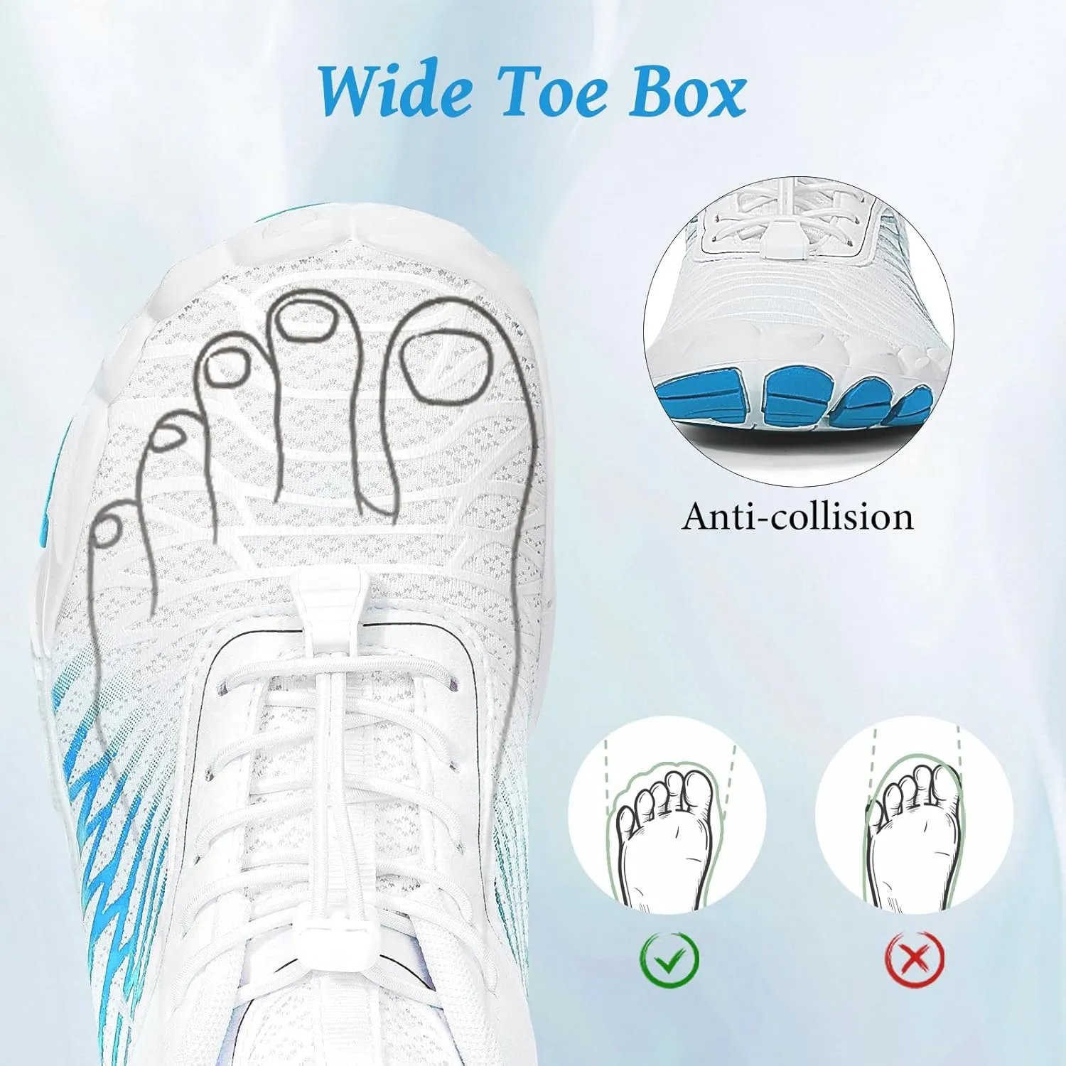 Hike Barefoot Shoes, Pro Barefoot Shoes Women Men Footwear, Athletic Hiking Minimalist Water Shoe Breathable Quick Dry Zero Drop Trail Running Shoe with Non-Slip Sole & Wide Toe Box