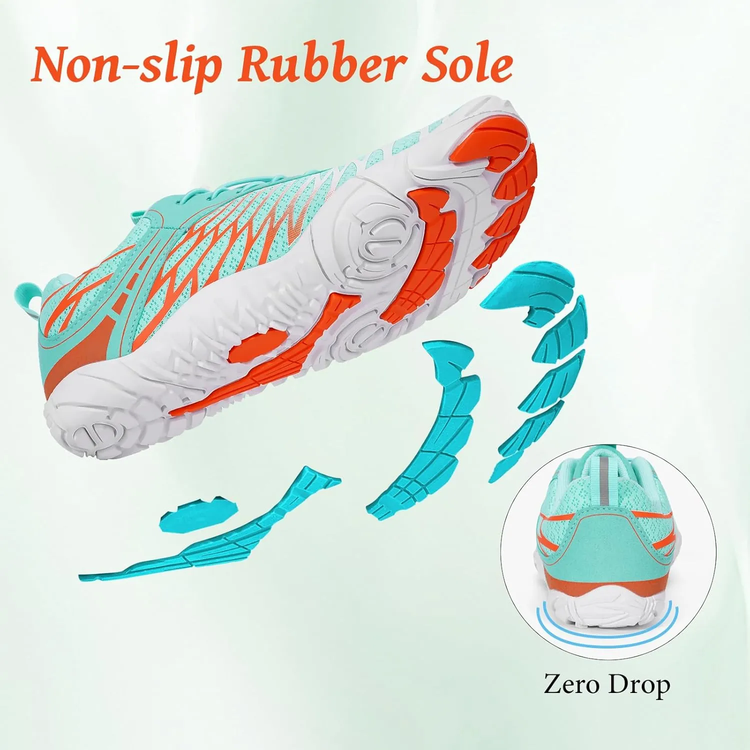 Hike Barefoot Shoes, Pro Barefoot Shoes Women Men Footwear, Athletic Hiking Minimalist Water Shoe Breathable Quick Dry Zero Drop Trail Running Shoe with Non-Slip Sole & Wide Toe Box