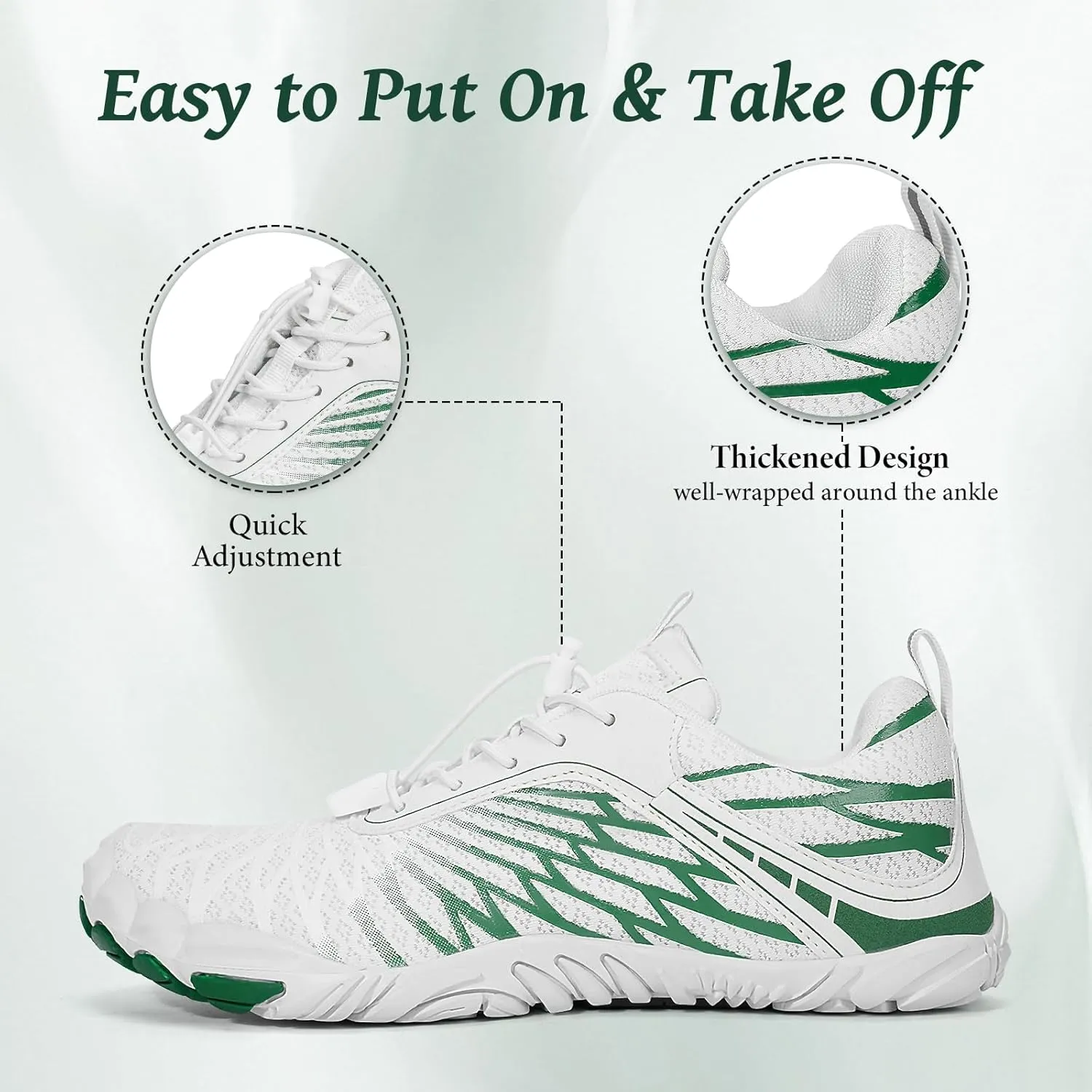 Hike Barefoot Shoes, Pro Barefoot Shoes Women Men Footwear, Athletic Hiking Minimalist Water Shoe Breathable Quick Dry Zero Drop Trail Running Shoe with Non-Slip Sole & Wide Toe Box