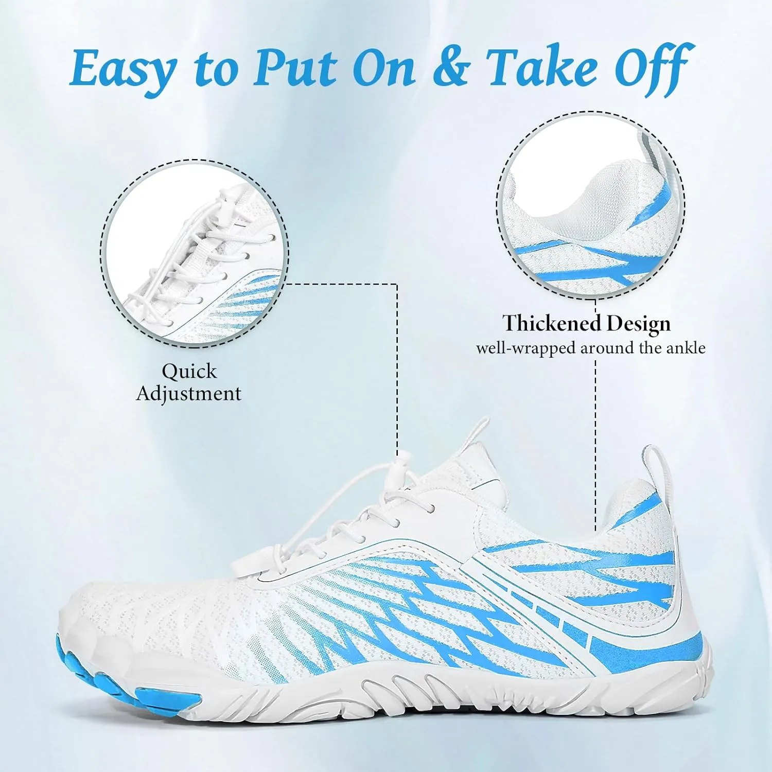 Hike Barefoot Shoes, Pro Barefoot Shoes Women Men Footwear, Athletic Hiking Minimalist Water Shoe Breathable Quick Dry Zero Drop Trail Running Shoe with Non-Slip Sole & Wide Toe Box