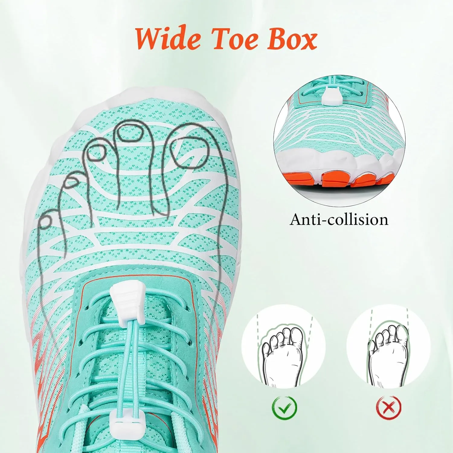 Hike Barefoot Shoes, Pro Barefoot Shoes Women Men Footwear, Athletic Hiking Minimalist Water Shoe Breathable Quick Dry Zero Drop Trail Running Shoe with Non-Slip Sole & Wide Toe Box