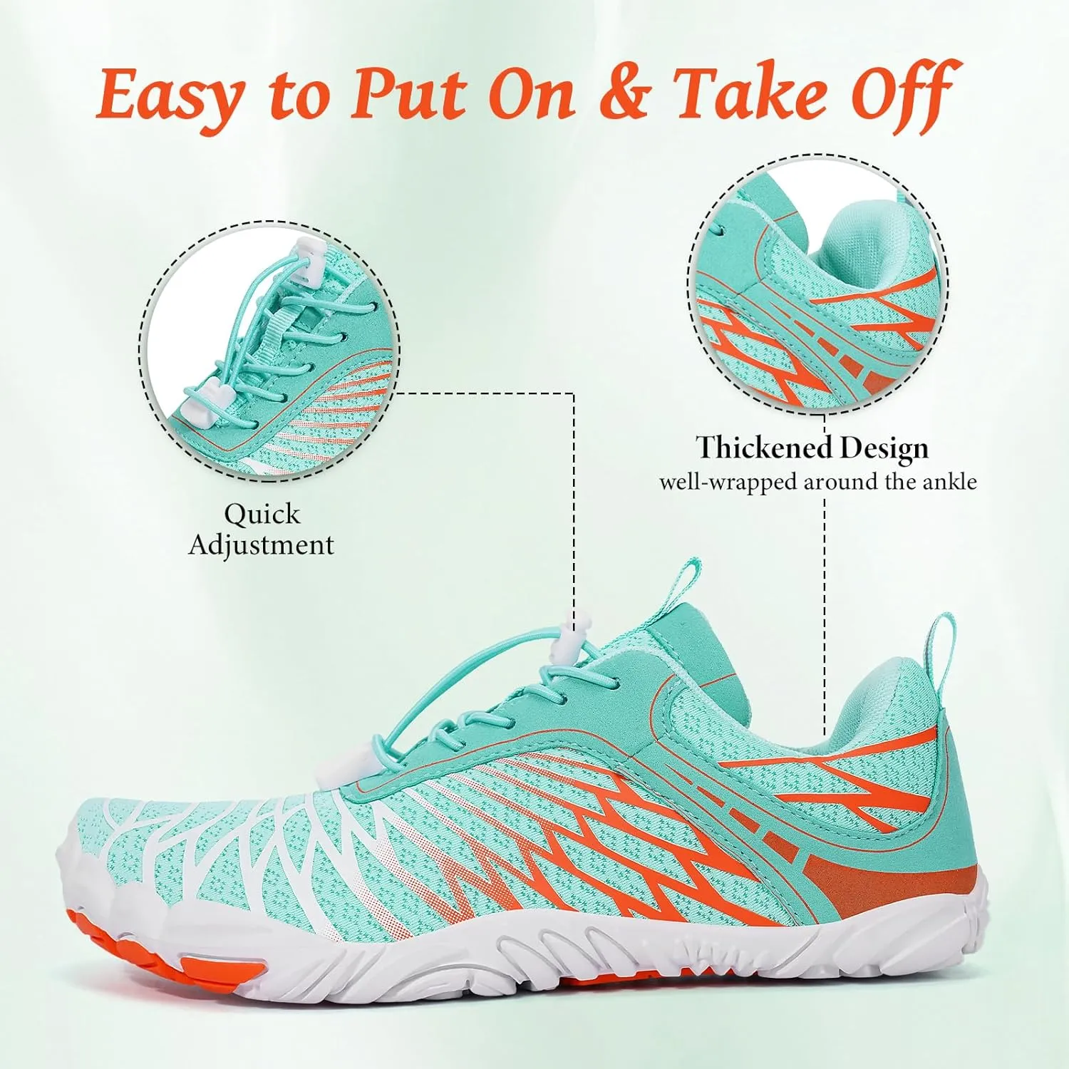 Hike Barefoot Shoes, Pro Barefoot Shoes Women Men Footwear, Athletic Hiking Minimalist Water Shoe Breathable Quick Dry Zero Drop Trail Running Shoe with Non-Slip Sole & Wide Toe Box