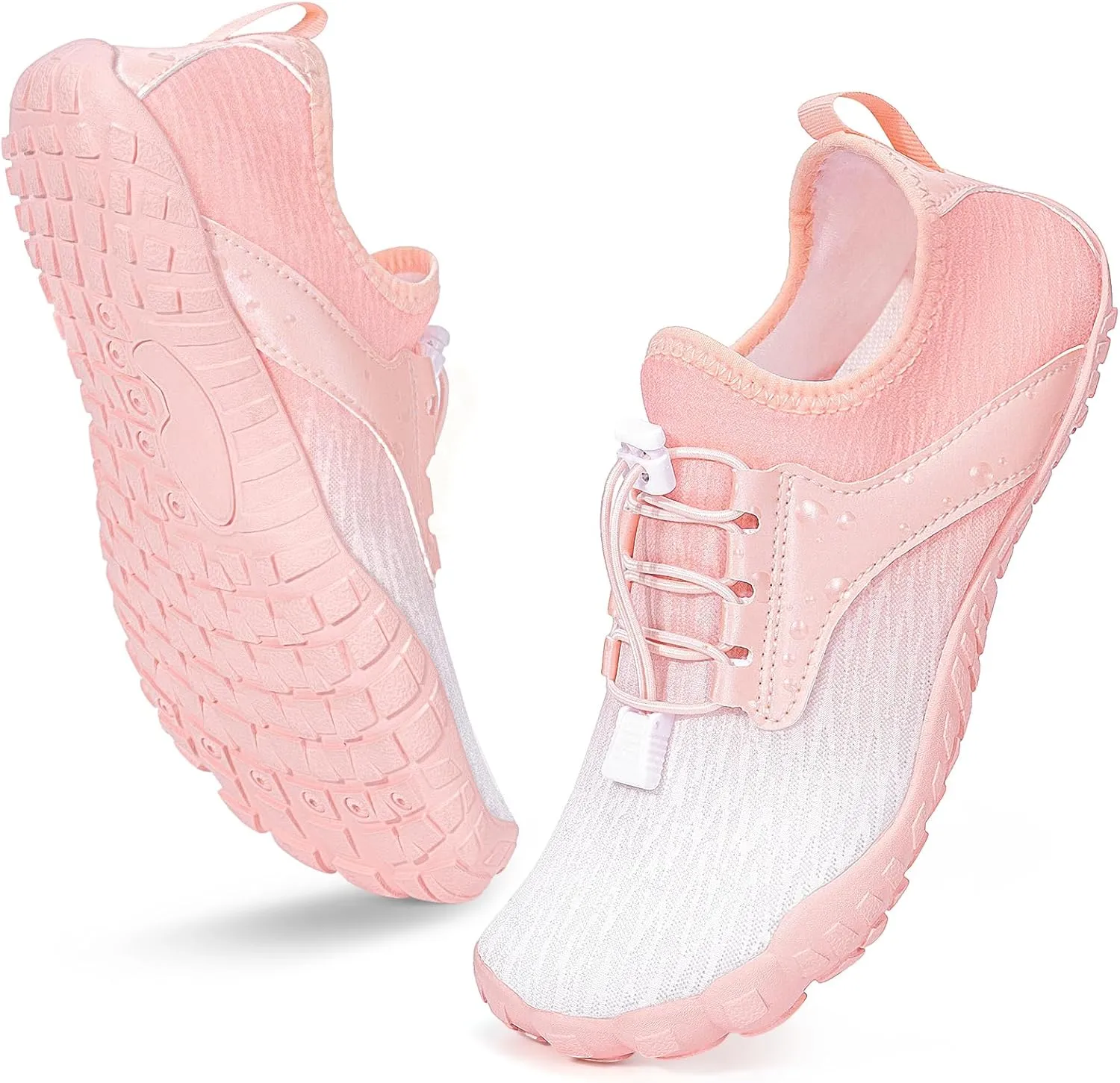 Hike Barefoot Water Shoes Women Men, Newly Water-Drops Pattern Pro Minimalist Shoe Quick Dry Wide Toe Breathable & Non-Slip for Hiking Beach Aqua Surf Swim