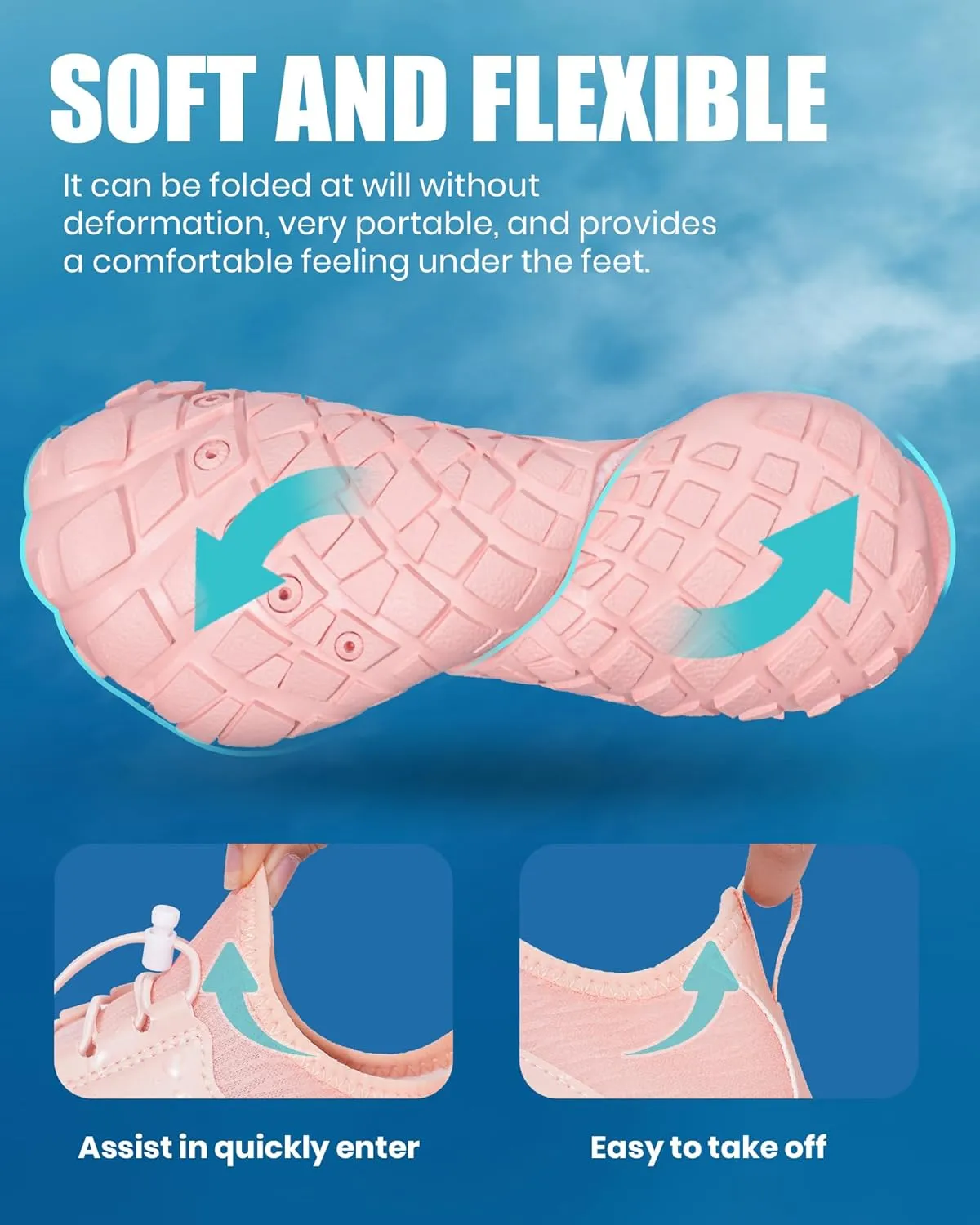 Hike Barefoot Water Shoes Women Men, Newly Water-Drops Pattern Pro Minimalist Shoe Quick Dry Wide Toe Breathable & Non-Slip for Hiking Beach Aqua Surf Swim