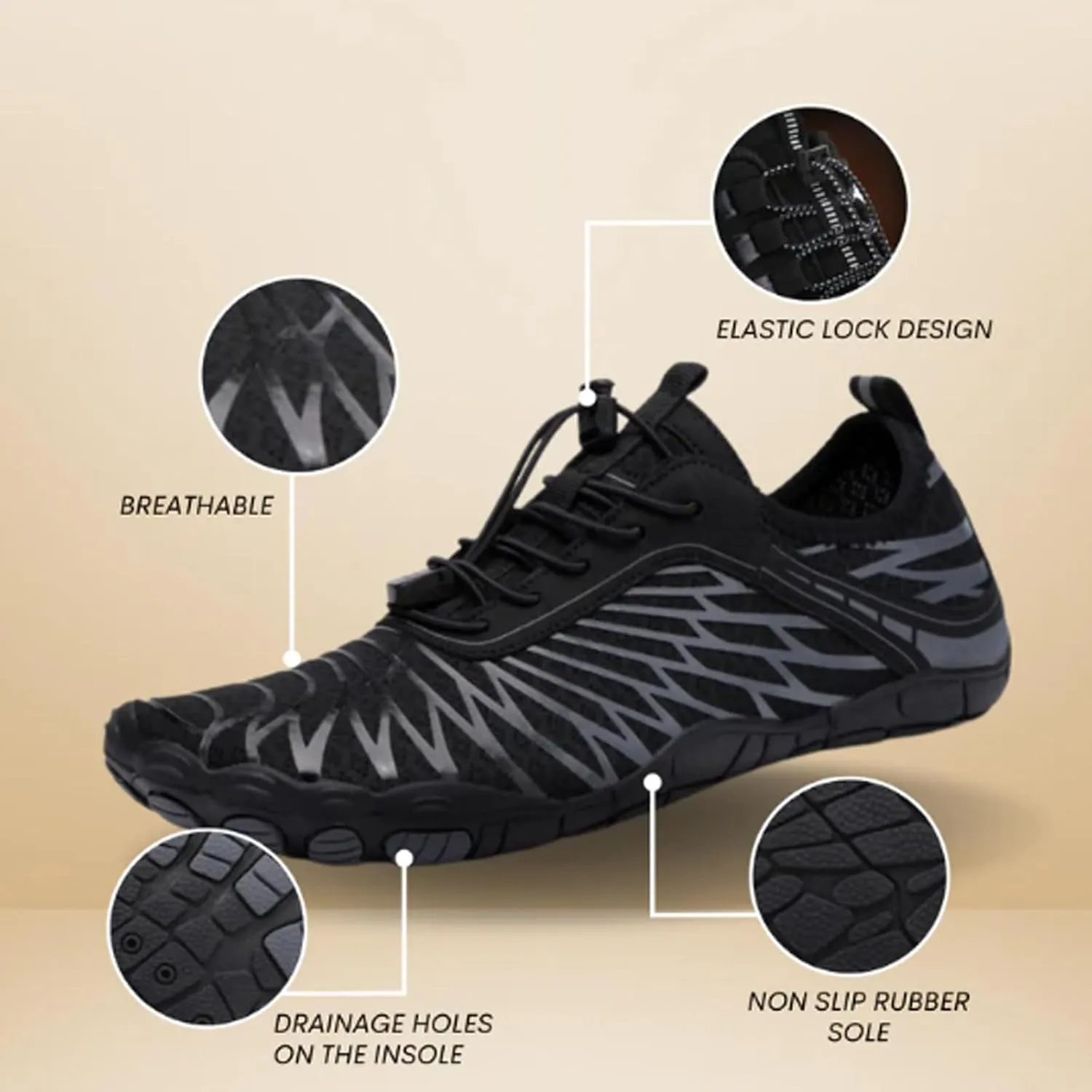Hike Barefoot Womens Mens, Pro Barefoot Shoes Women, Non-Slip Breathable Quick Dry Athletic Shoe Unisex