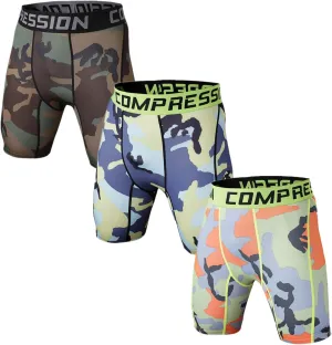 Holure Men's Performance Compression Shorts Athletic Workout Running Underwear (3 or 5 Pack)