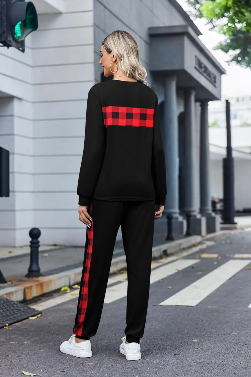 HOTOUCH Women's Two Piece Outfit Long Sleeve Crewneck Pullover Tops And Long Pants Tracksuit 2023 Fashion Sweatshirts
