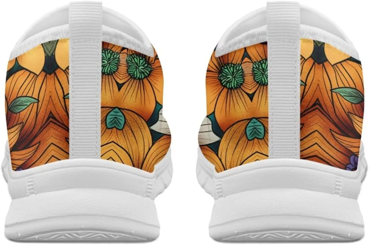 Howilath Hummingbird & Mushroom Slip on Shoes Women Casual Sport Shoes No Laces Running Sneakers with EVA Sole