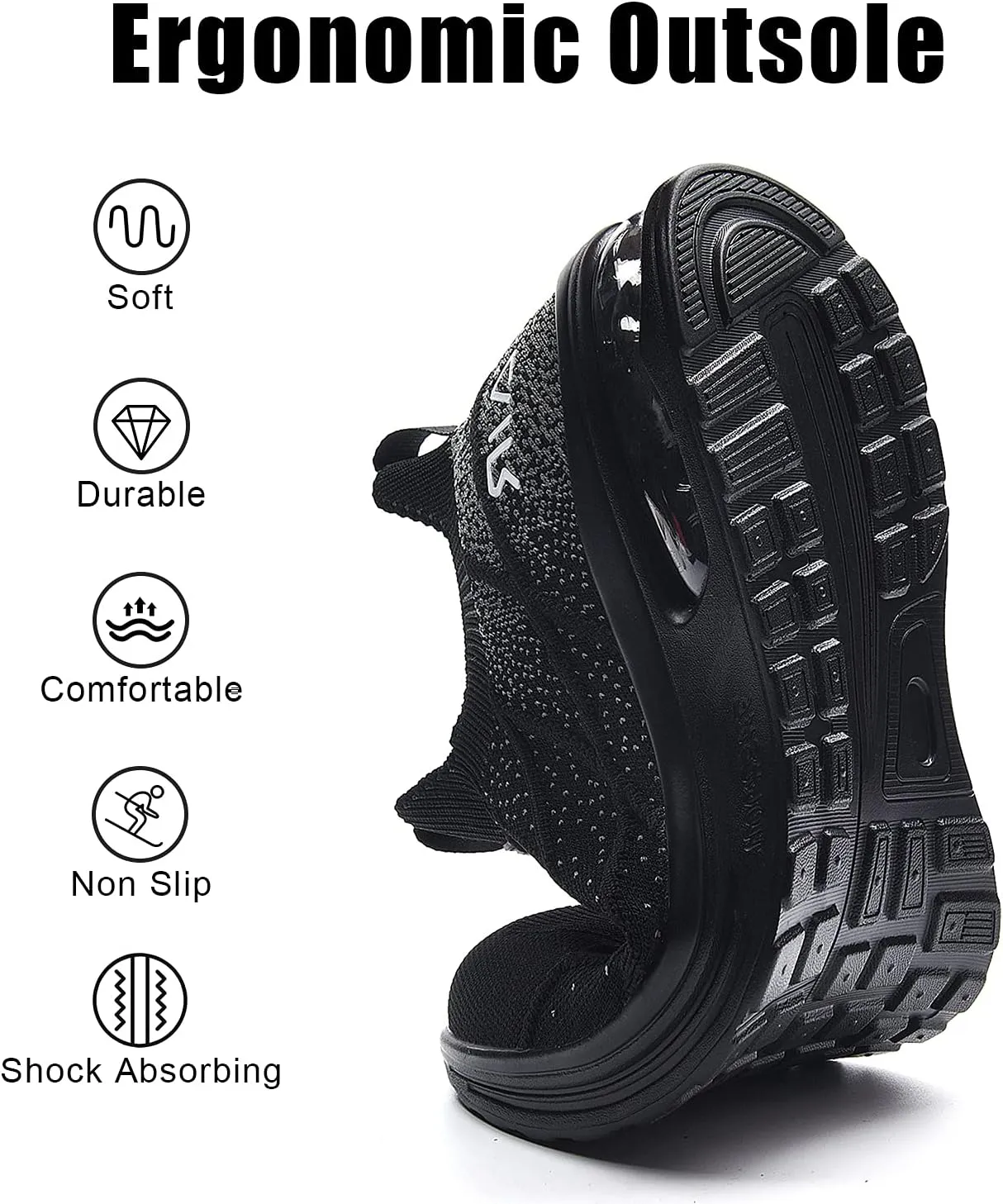IIV Mens Running Shoes Casual Tennis Walking Athletic Gym Slip On Sneakers