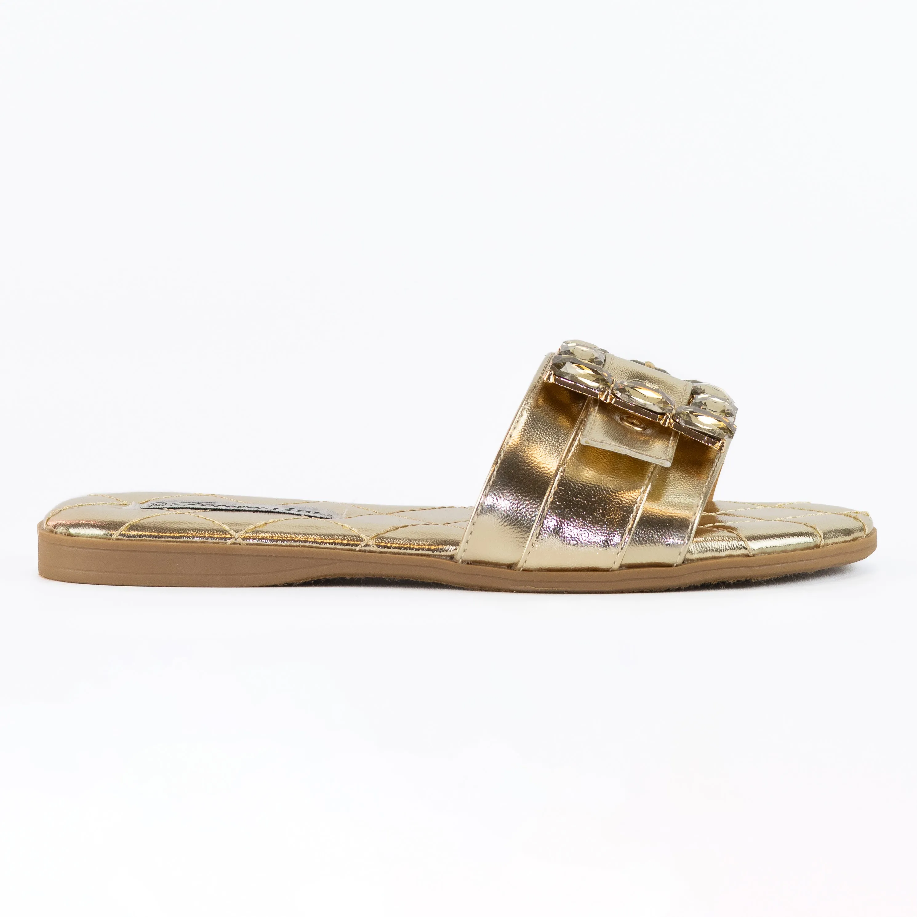 Isabel - Slip-On Sandals with Rhinestone Details, Cushioned Insole, Ideal for Adding Sparkle to Your Wardrobe