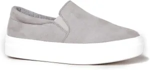 J. Adams Luna Slip On Shoes for Women - Faux Suede Platform Casual Walking Shoes