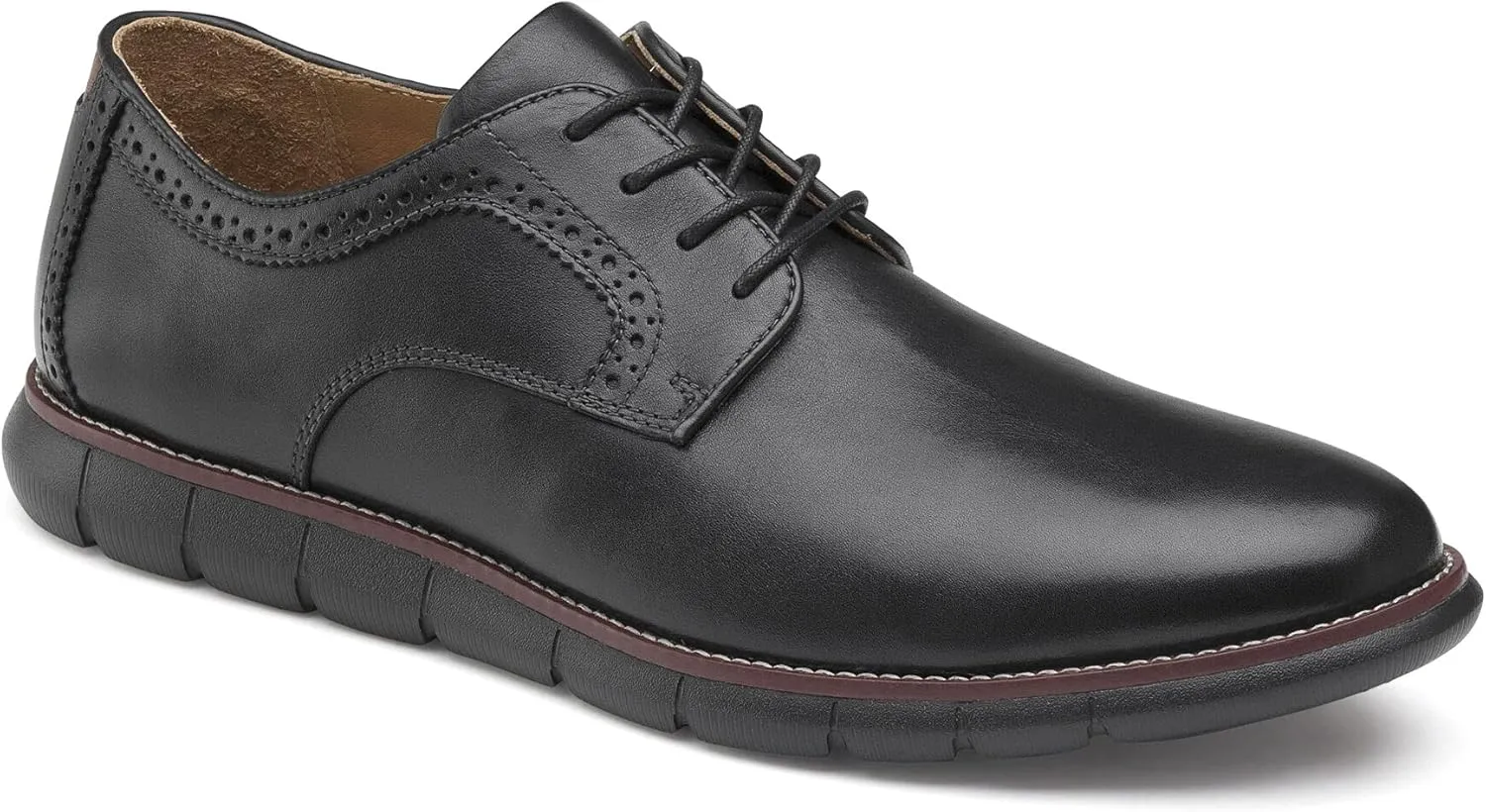 Johnston & Murphy Men's Holden Plain Toe Classic Dress Shoe, Genuine Leather, Lightweight Athletic Construction