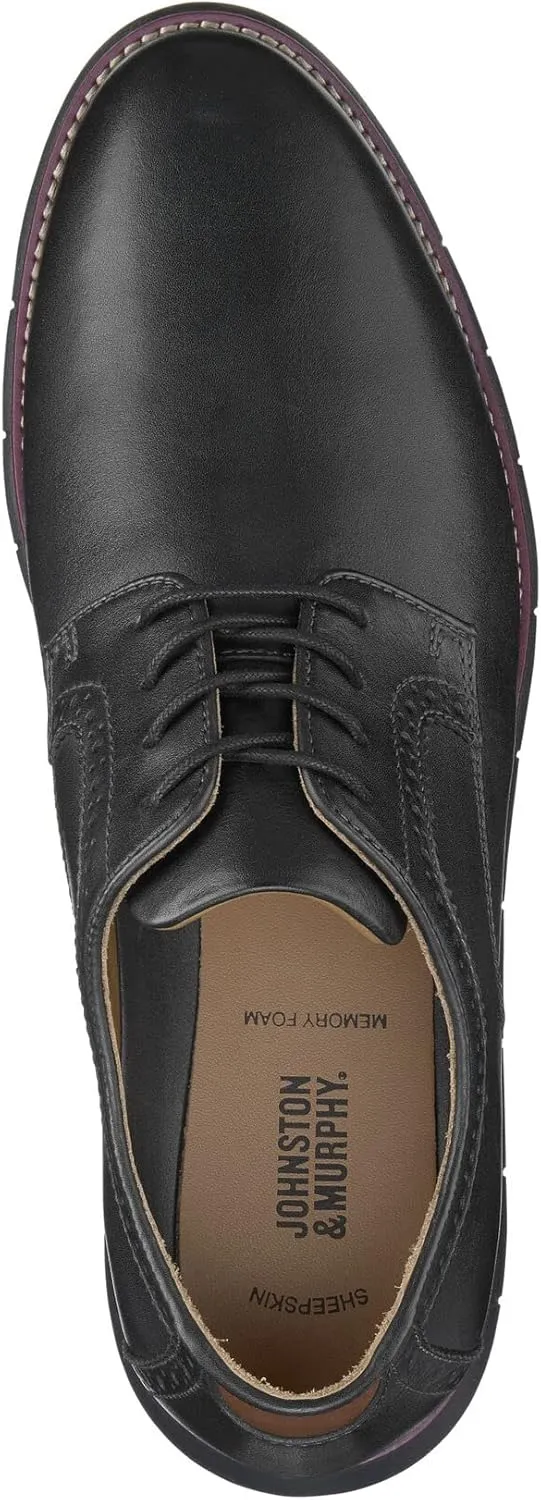 Johnston & Murphy Men's Holden Plain Toe Classic Dress Shoe, Genuine Leather, Lightweight Athletic Construction