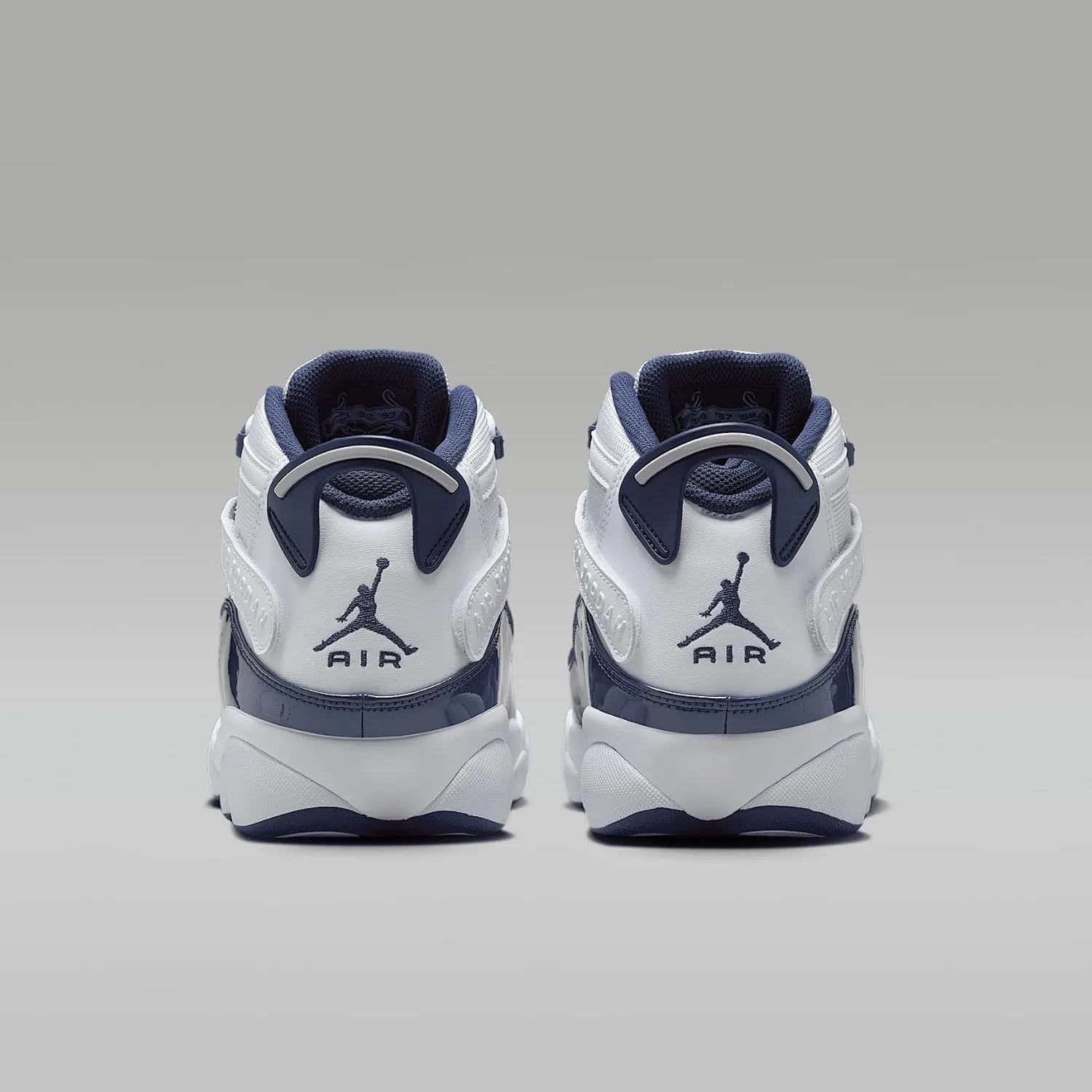 Jordan 6 Rings Mens Shoes (322992-124, White/Midnight Navy/Neutral Grey)