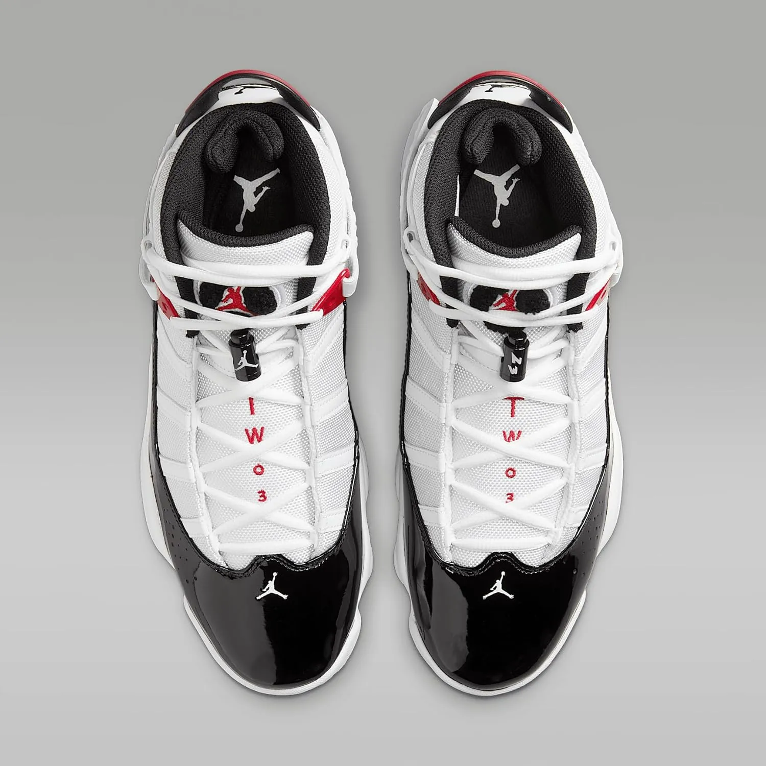 Jordan 6 Rings Mens Shoes (322992-164, White/Black/Varsity Red)