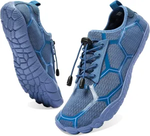 Josaywin Men's Water Shoes Barefoot Quick-Dry Sports Aqua Socks for Swim Diving Surf Pool Aqua Sports Beach Walking Wide Toe Shoes