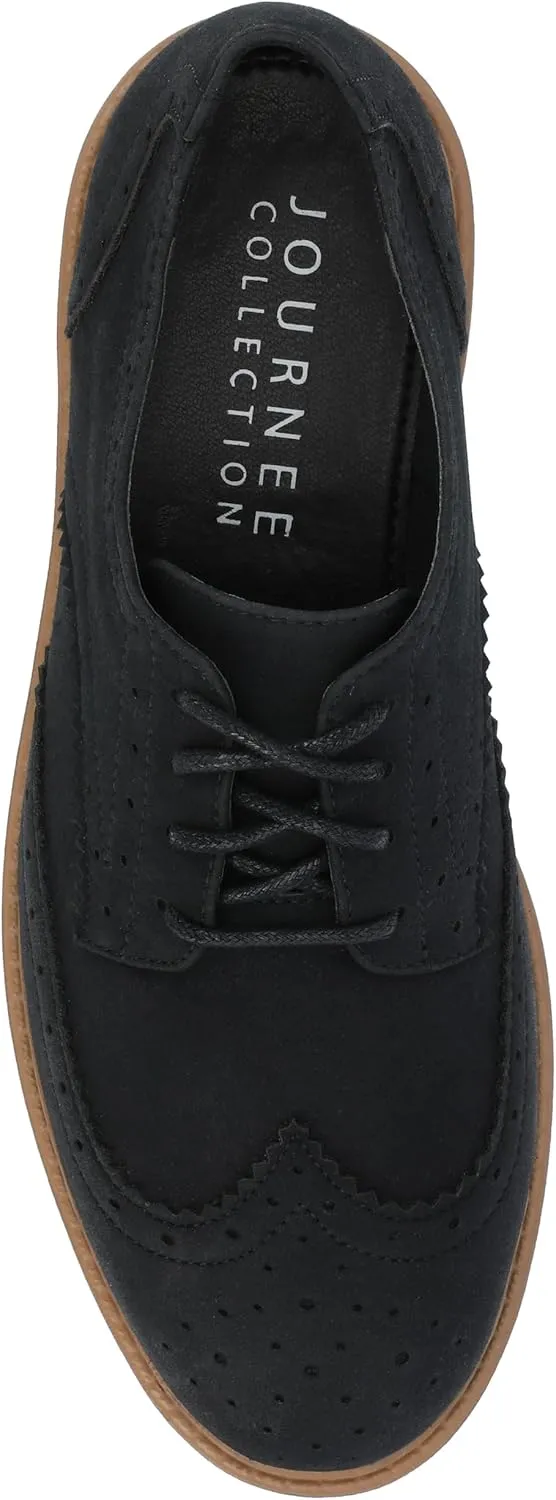 Journee Collection Women's Claudiya-gry-080 Oxford Flat