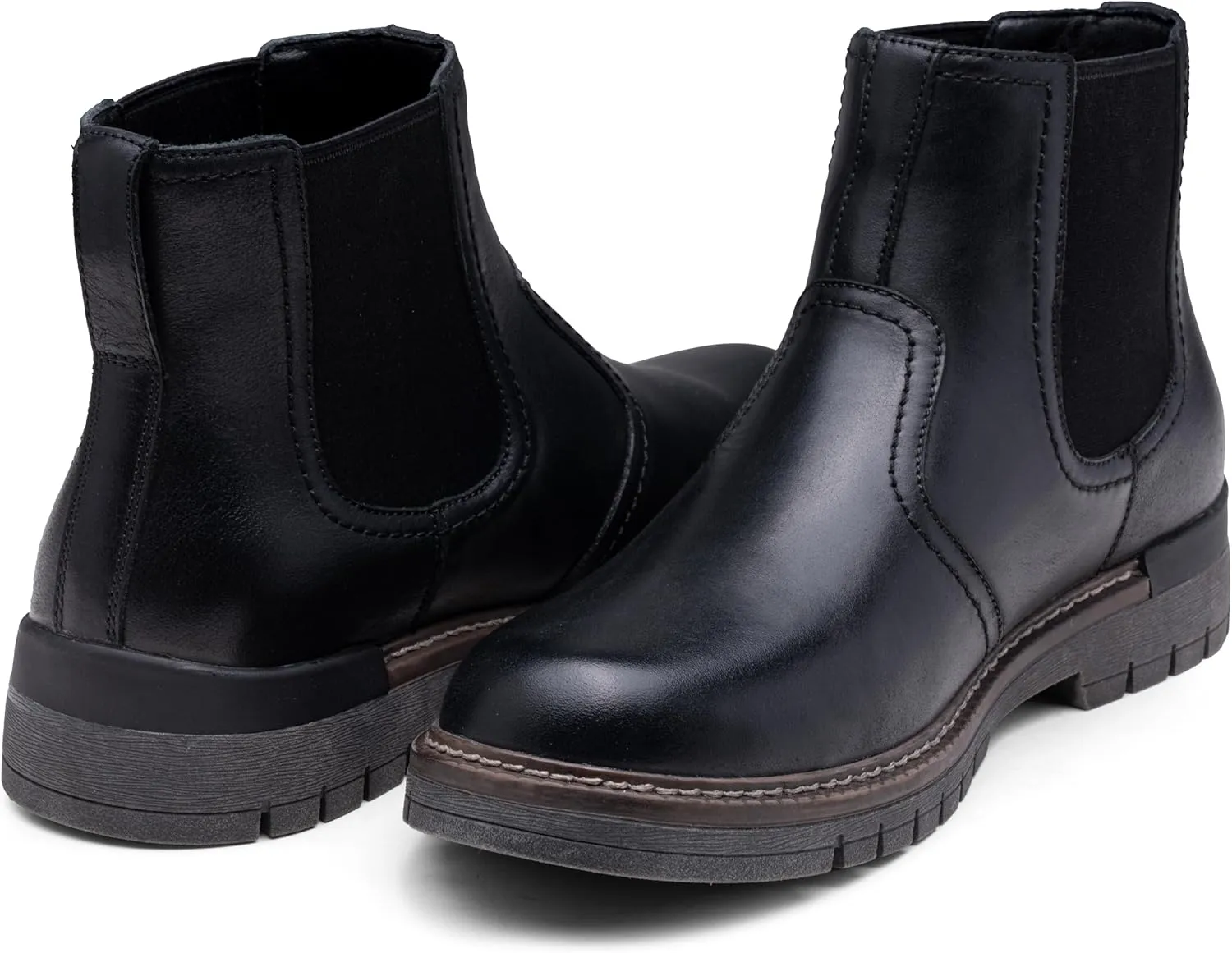 Jousen Mens Boots Retro Chelsea Boots Mens Casual Slip On Boots for Men