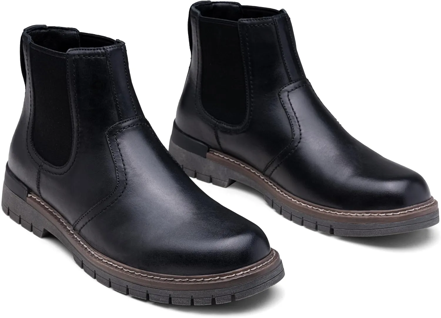 Jousen Mens Boots Retro Chelsea Boots Mens Casual Slip On Boots for Men