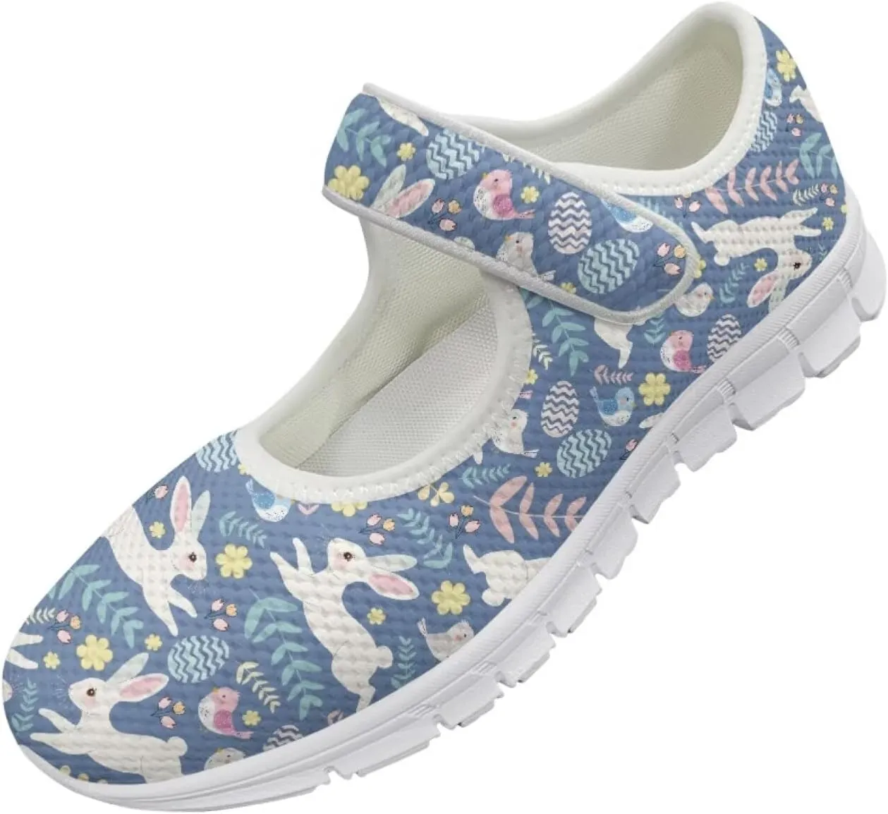 JoyLamoria Vintage Butterfly Flower Diabetic Shoes for Women Wide Walking Shoes Elastic Slip on Shoes Ultra Light